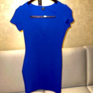 Royal blue mini dress